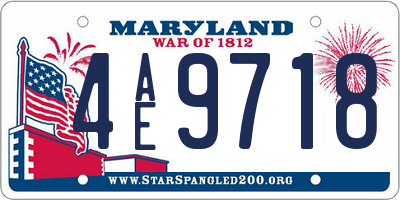 MD license plate 4AE9718