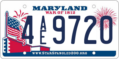 MD license plate 4AE9720