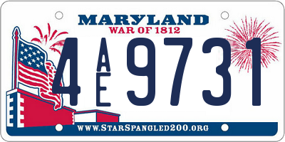 MD license plate 4AE9731