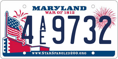 MD license plate 4AE9732