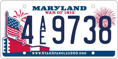 MD license plate 4AE9738