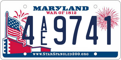 MD license plate 4AE9741