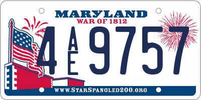 MD license plate 4AE9757