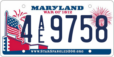 MD license plate 4AE9758
