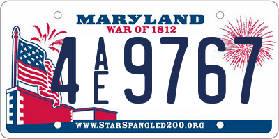 MD license plate 4AE9767