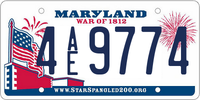MD license plate 4AE9774