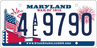 MD license plate 4AE9790