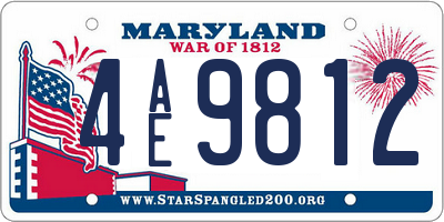 MD license plate 4AE9812