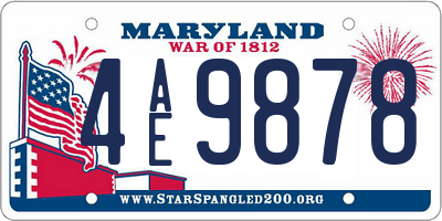 MD license plate 4AE9878