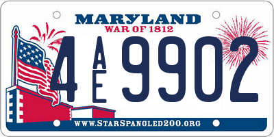 MD license plate 4AE9902