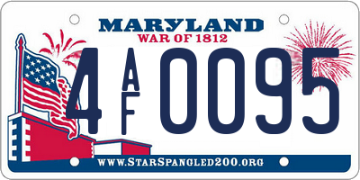 MD license plate 4AF0095