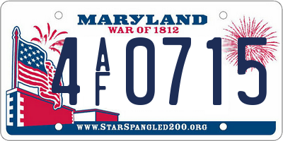 MD license plate 4AF0715