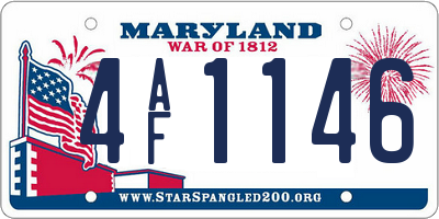 MD license plate 4AF1146