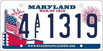 MD license plate 4AF1319