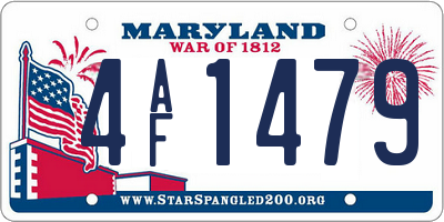 MD license plate 4AF1479
