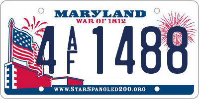 MD license plate 4AF1488