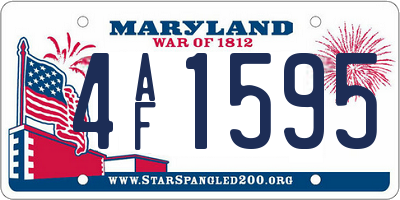 MD license plate 4AF1595
