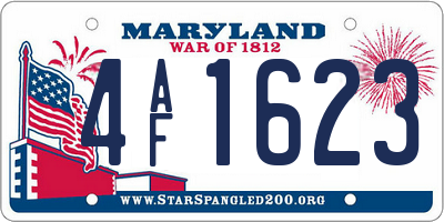 MD license plate 4AF1623