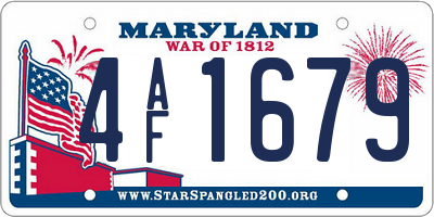 MD license plate 4AF1679