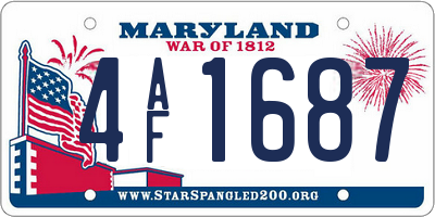 MD license plate 4AF1687