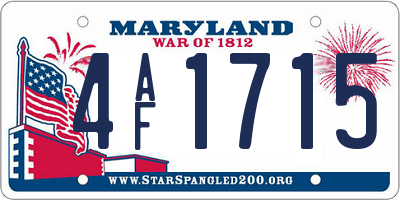 MD license plate 4AF1715