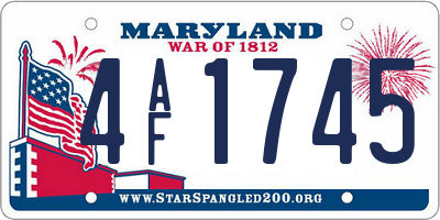 MD license plate 4AF1745
