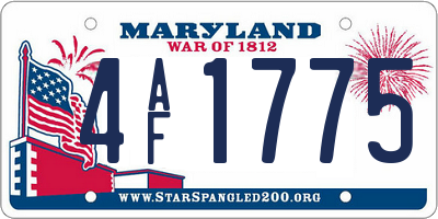 MD license plate 4AF1775