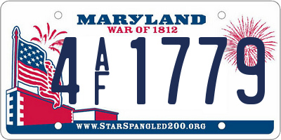 MD license plate 4AF1779