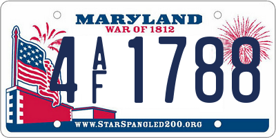 MD license plate 4AF1788