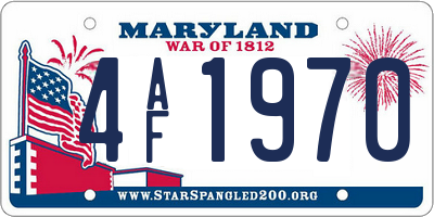 MD license plate 4AF1970
