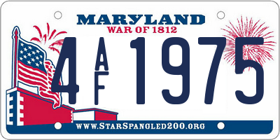 MD license plate 4AF1975