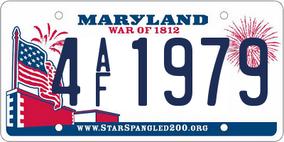 MD license plate 4AF1979