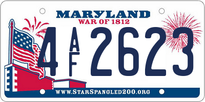 MD license plate 4AF2623