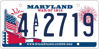 MD license plate 4AF2719