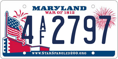 MD license plate 4AF2797