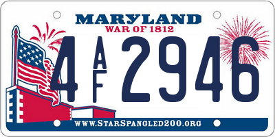 MD license plate 4AF2946