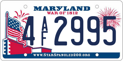 MD license plate 4AF2995