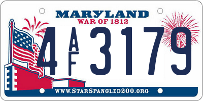 MD license plate 4AF3179