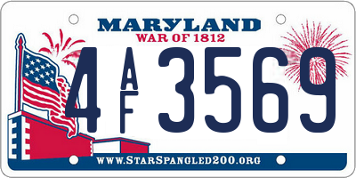 MD license plate 4AF3569