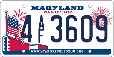 MD license plate 4AF3609