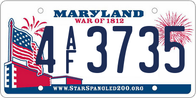MD license plate 4AF3735