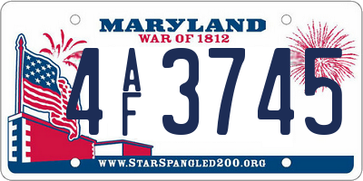 MD license plate 4AF3745