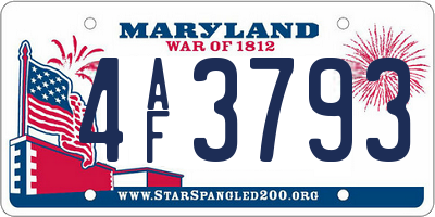 MD license plate 4AF3793