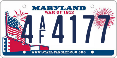 MD license plate 4AF4177