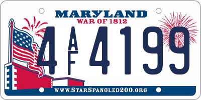 MD license plate 4AF4199