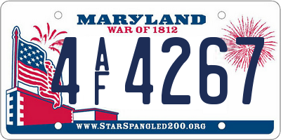 MD license plate 4AF4267
