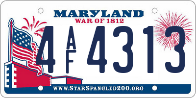 MD license plate 4AF4313