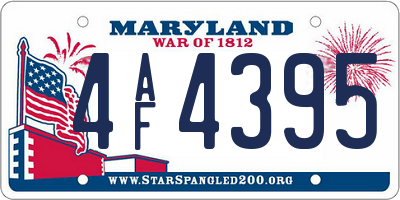 MD license plate 4AF4395