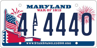 MD license plate 4AF4440