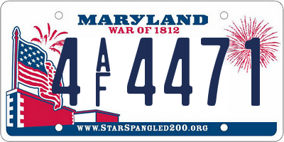 MD license plate 4AF4471